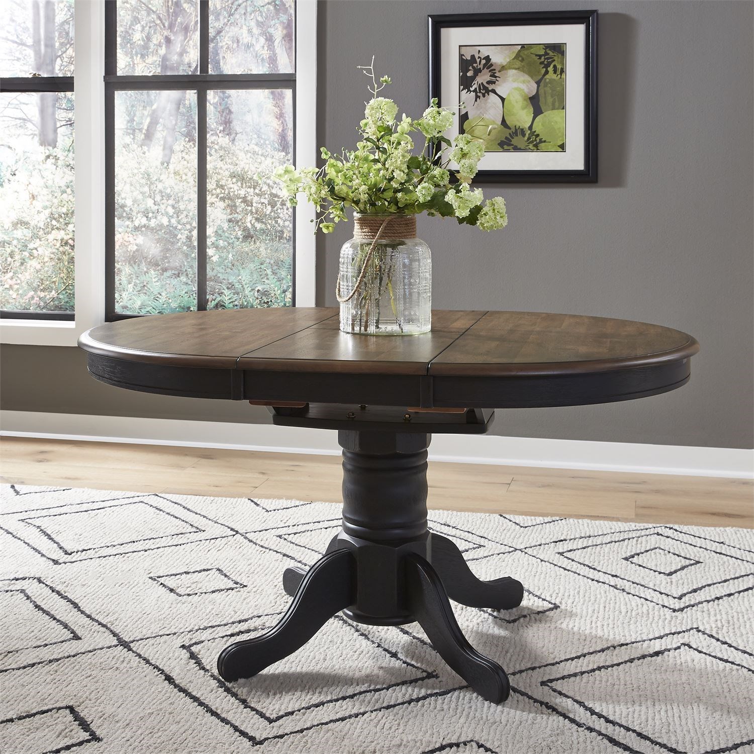 wood oval pedestal dining table