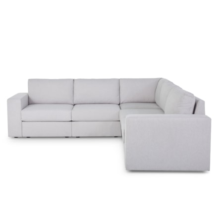 Wide-Arm 5-Seat Sectional Sofa