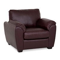 Casual Chair with Sloped Pillow Arms