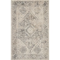 4' x 6' Cream/Grey Rectangle Rug