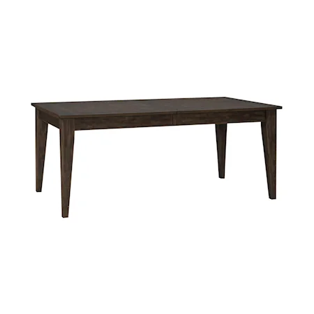 Rustic Rectangular Dining Table with 18" Leaf
