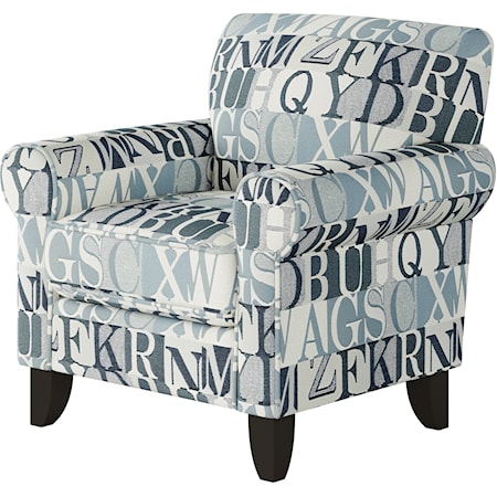 Accent Chair with Rolled Arms