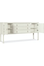 Hooker Furniture Serenity Casual Cocktail Table with White Lacquered Grasscloth Finish