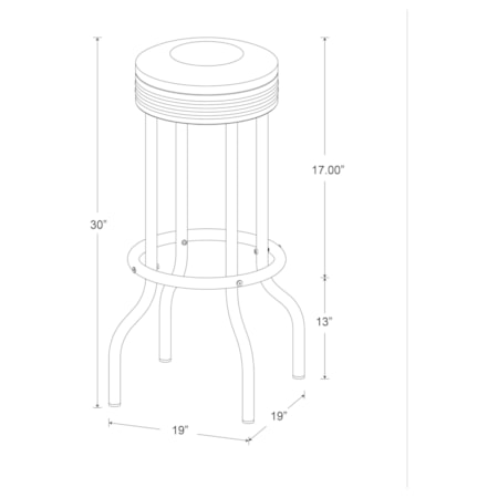 Swivel Bar Stool Red