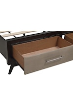 Homelegance Raku Transitional Queen Platform Bed with Footboard Storage