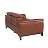 Prime Bergamo Dual-Power Leather Reclining Loveseat