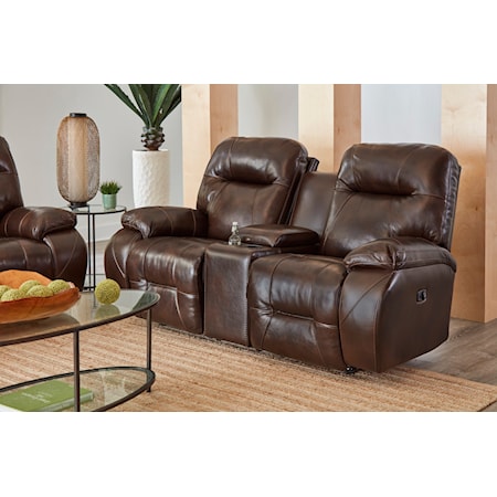 Power Tilt Headrest Rocker Console Loveseat