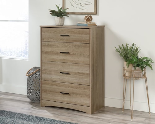 Transitional 4-Drawer Chest - Summer Oak