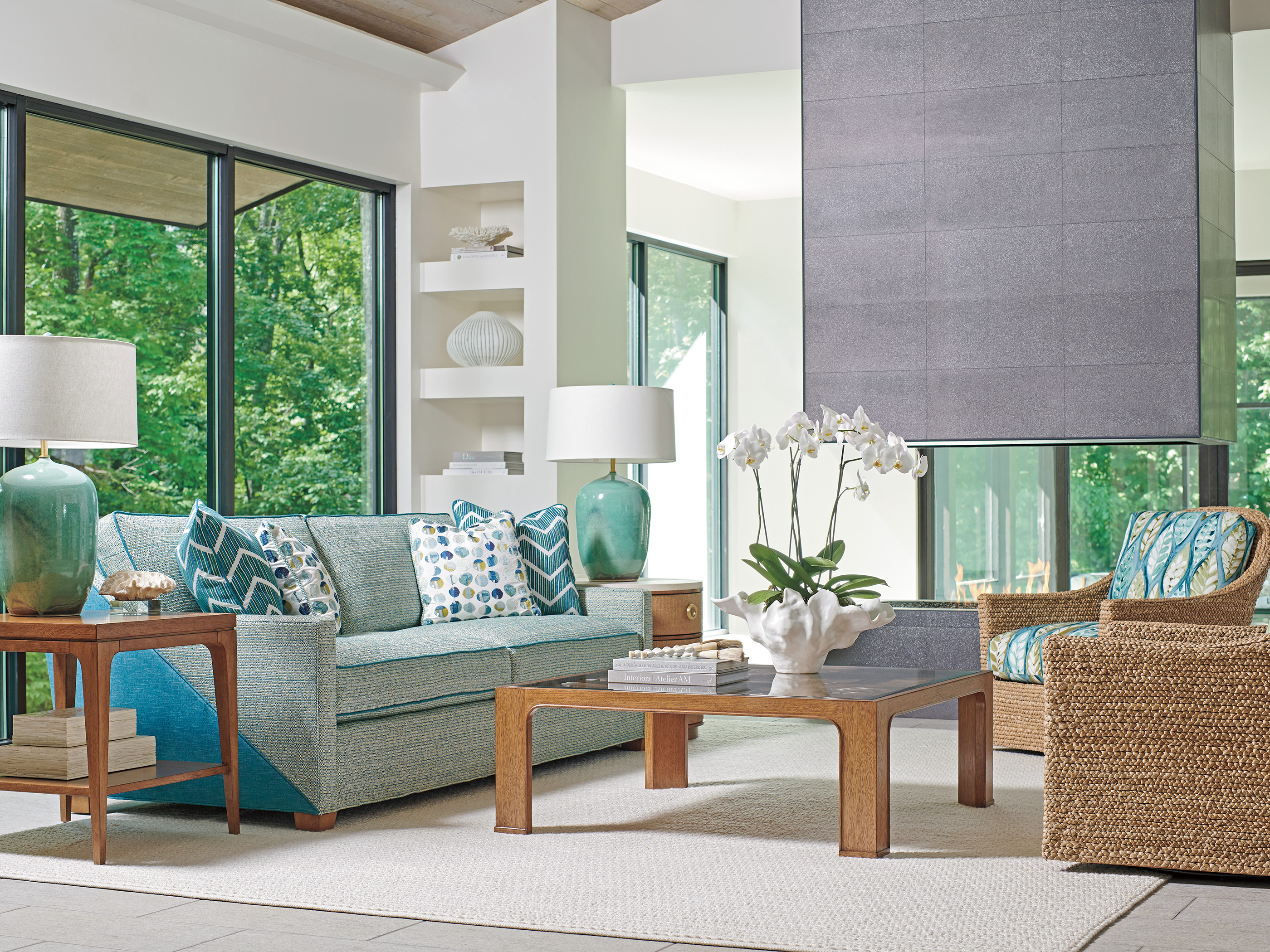 Redford Square Rattan Cocktail Table