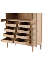 Furniture Classics  Transitional 8-Drawer Cabinet with Glass Doors