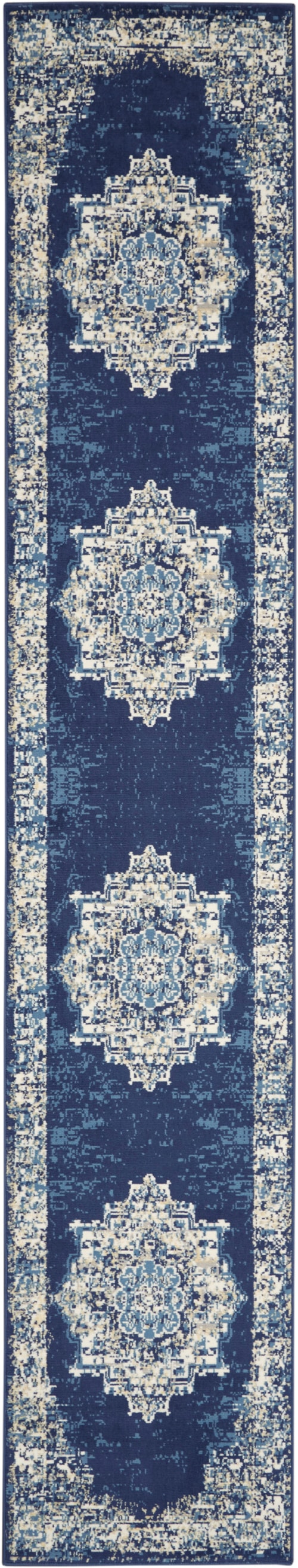 2'3" x 10' Navy Blue Runner Rug