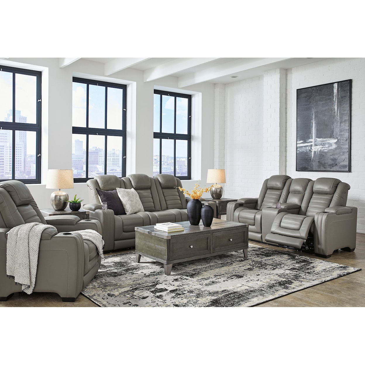 Signature Design by Ashley Backtrack Power Reclining Loveseat
