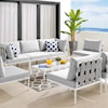 Modway Harmony Outdoor 8-Piece Aluminum Sectional Sofa Set