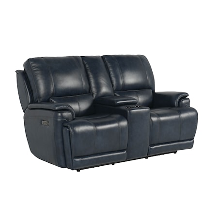 Motion Loveseat W/Power & Console