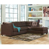 Contemporary 2-Piece Sectional with Right Chaise