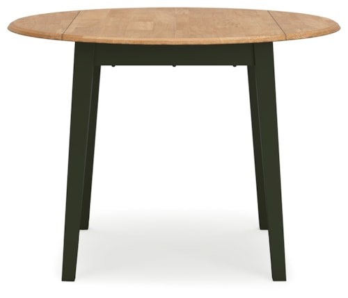 Casual Round Dining Table with Drop Leaves