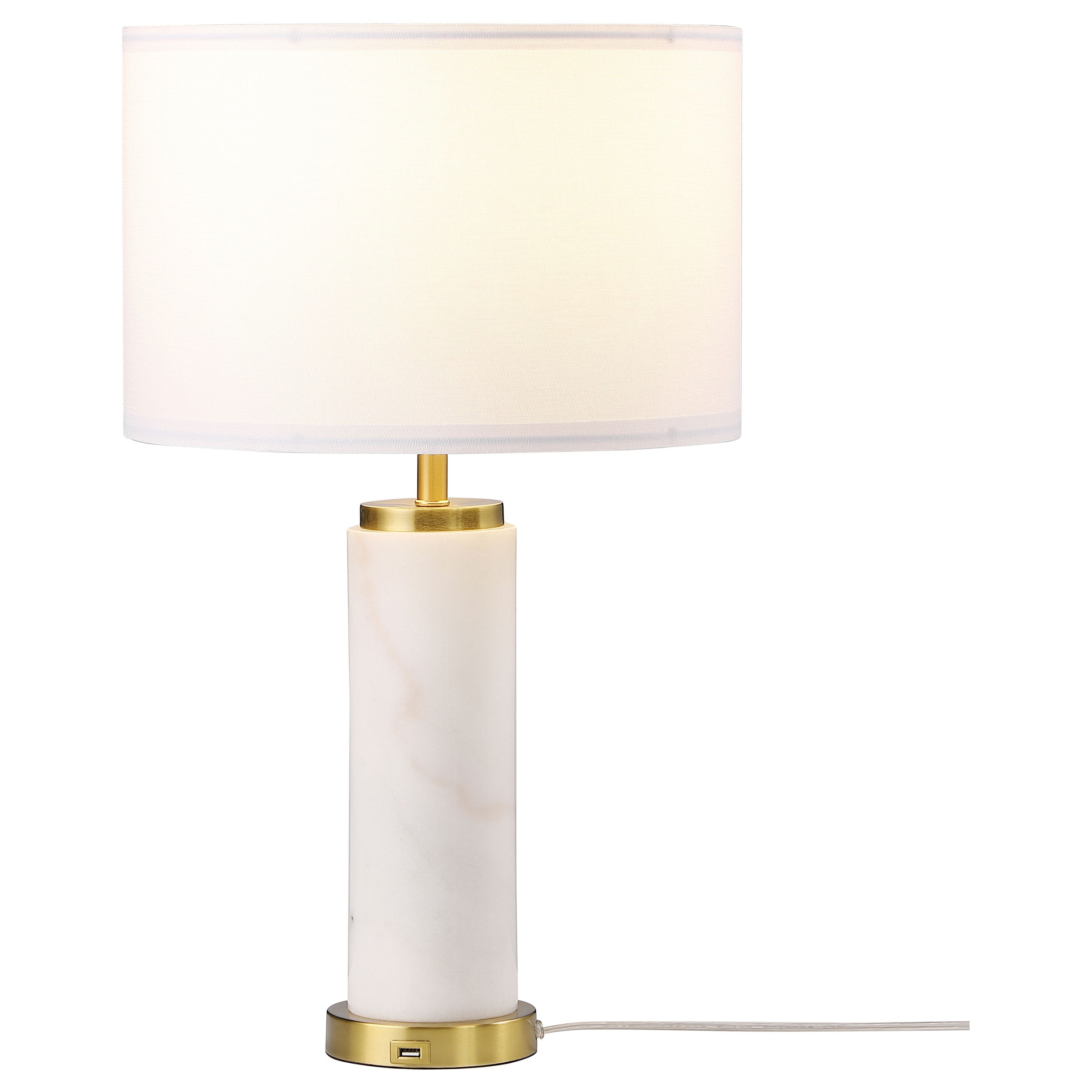 Coaster Lucius 25-inch Drum Shade Marble Body Table Lamp