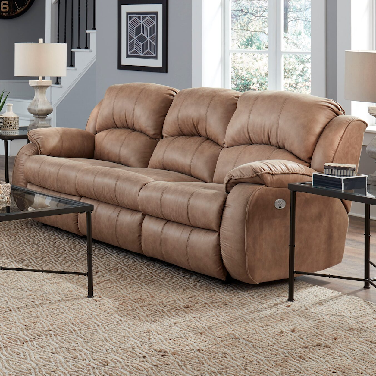 Design2Recline Cagney Power Headrest Reclining Sofa