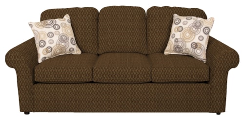 Casual Sofa with Flared Rolled Arms