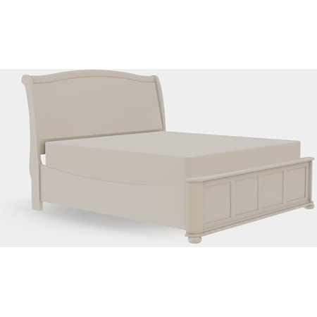 King Upholstered Bed Low Footboard