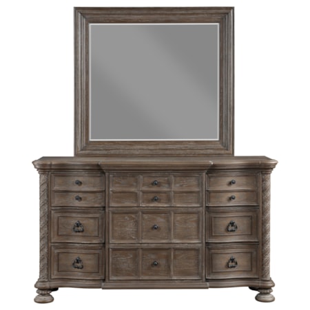 Emmett 9-drawer Dresser w/ Mirror