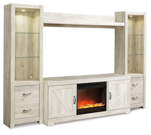 4-Piece Entertainment Center With Fireplace