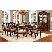 Traditional 7 Piece Dining Set with Expandable Leaf