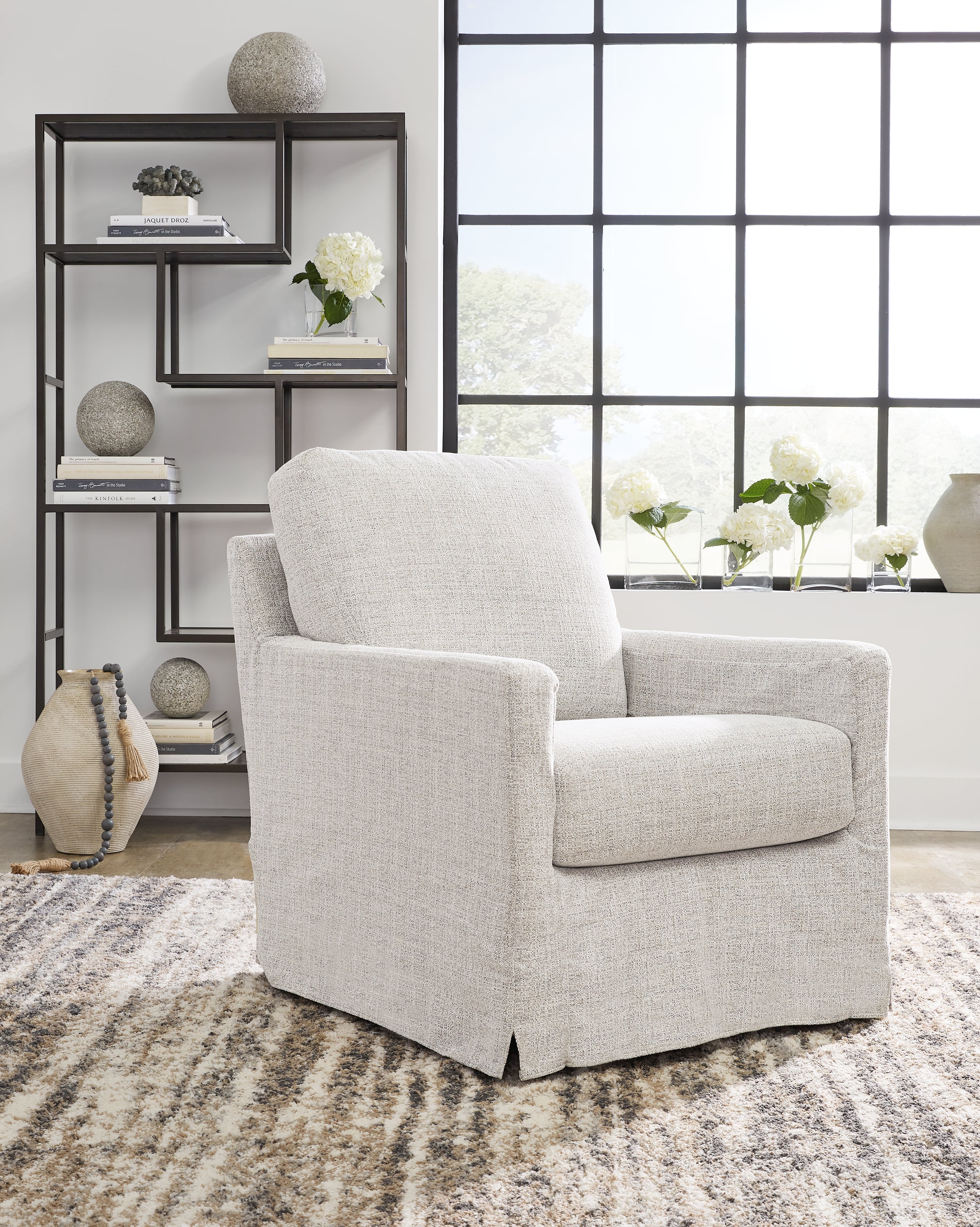 Signature Design by Ashley Nenana Next-Gen Nuvella Swivel Glider Accent Chair