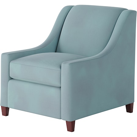 Accent Chair with Sloping Track Arms