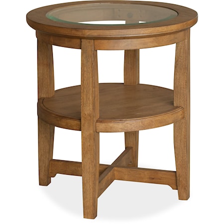 Round Shelf End Table
