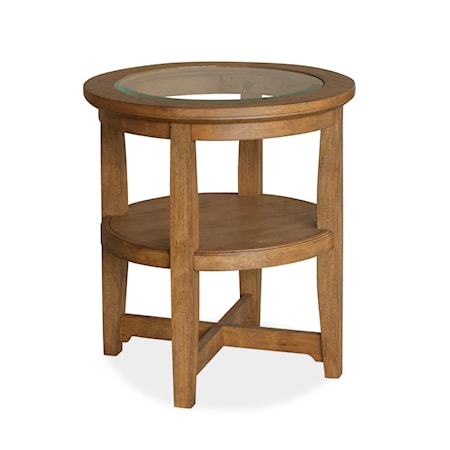 Round Shelf End Table