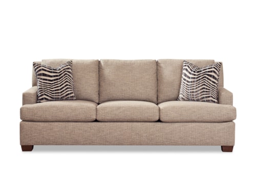 Casual Sofa with Wooden Block Legs