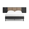 Signature Design Charlang Queen Panel Platform Bed with 2 Extensions