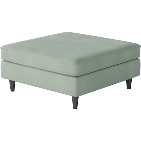 Mid-Century Modern Square Cocktail Ottoman