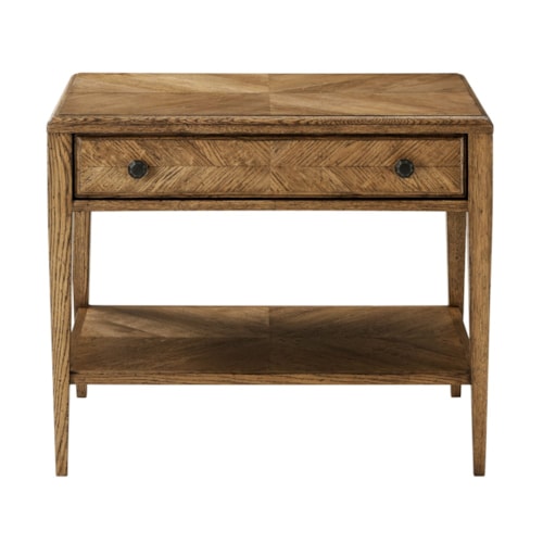 Transitional Drawer Side Table
