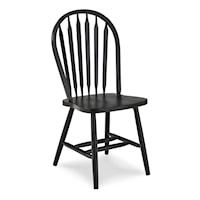 Transitional Arrowback Chair in Black