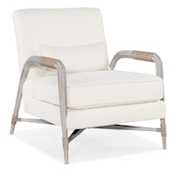 Coastal Lounge Chair with Kidney Pillow 