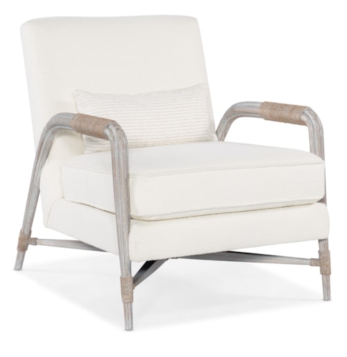 Coastal Lounge Chair with Kidney Pillow