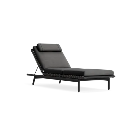 Adj. Lay-Flat Rope Chaise Lounge w/Headrest