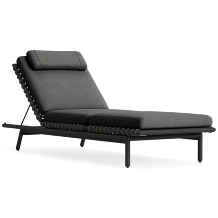 Adj. Lay-Flat Rope Chaise Lounge w/Headrest