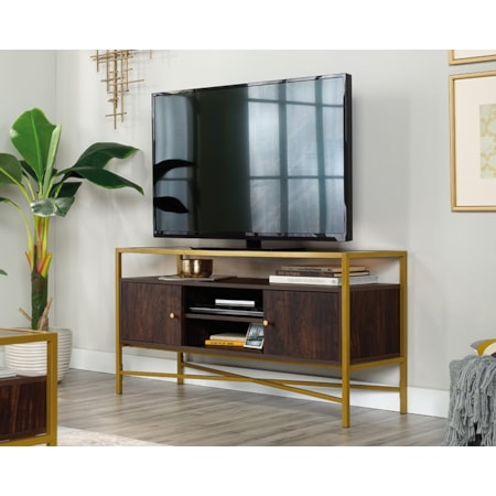 Glass-Top TV Credenza