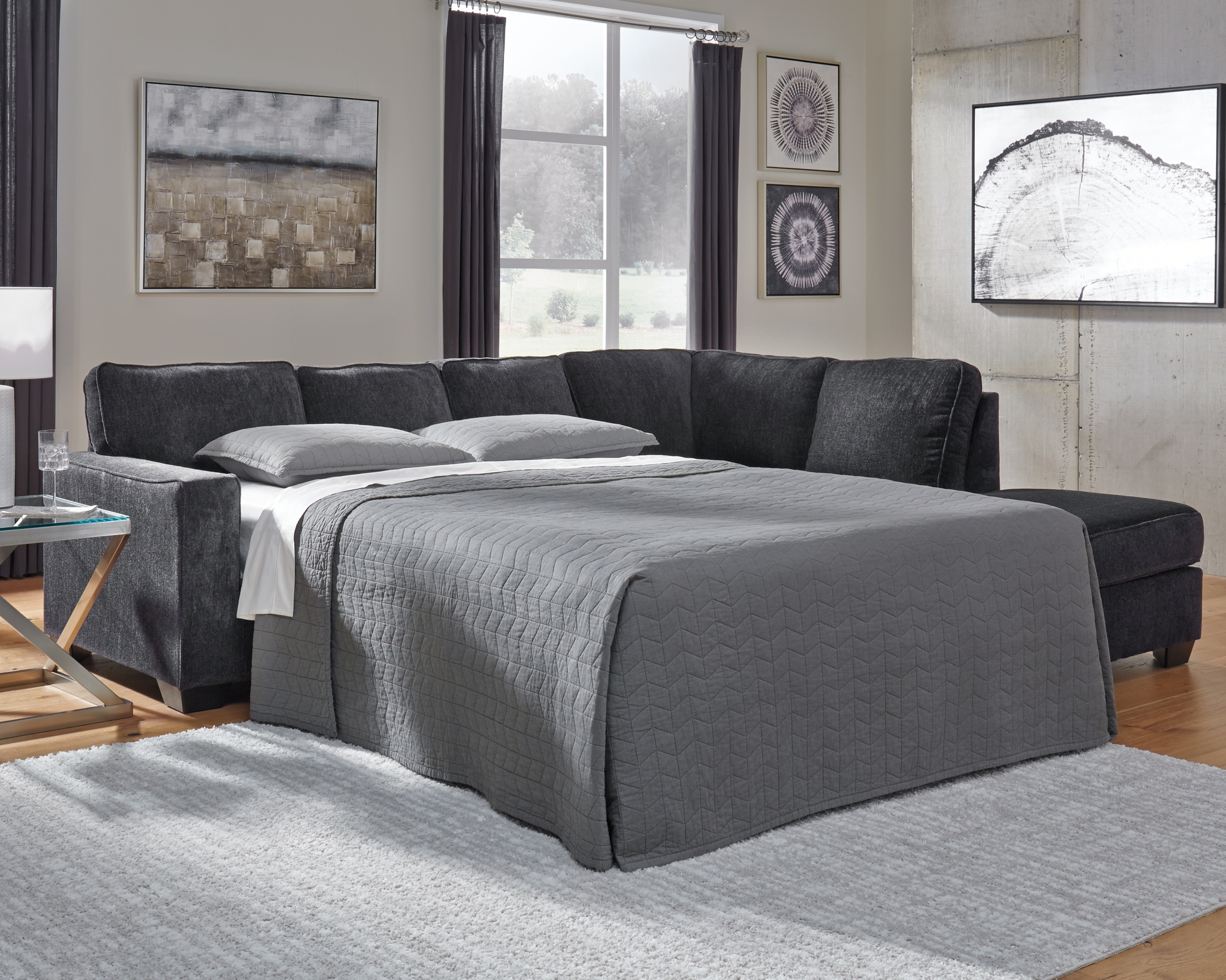 2-Piece Sleeper Sectional With Chaise