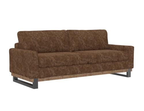 Modern Upholstered Sofa with 2-Pillows
