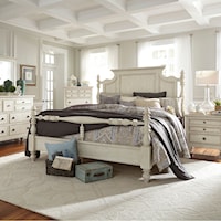 Transitional King Poster Bedroom Set