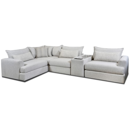5-Piece Sectional with Console