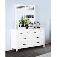 Transitional Dresser & Mirror Set