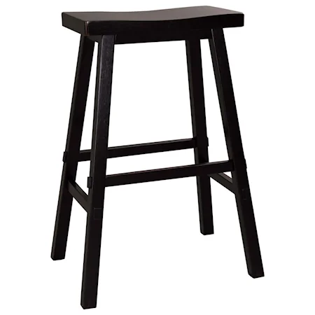 Transitional 30" Sawhorse Bar Stool