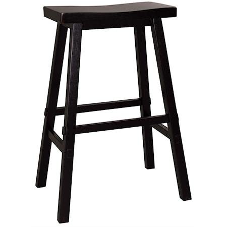 Transitional 30" Sawhorse Bar Stool