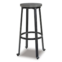 Antique Gray Bar Height Stool