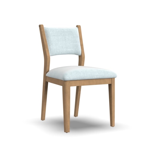 Transitional Upholstered Dining Chair with Open Back
